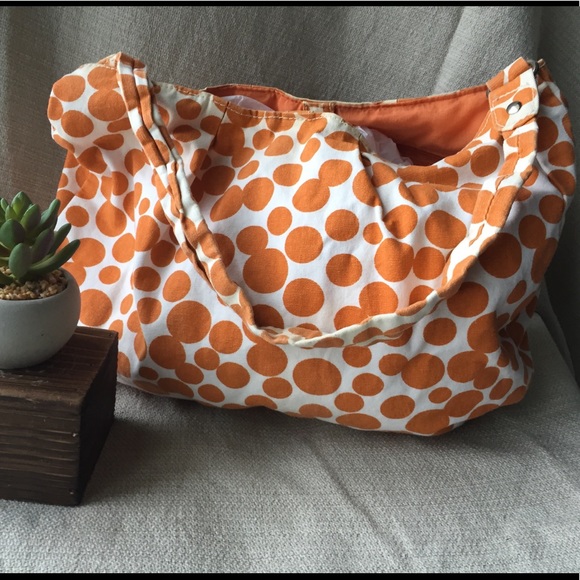 Target Handbags - Orange and white polka dot shoulder bag